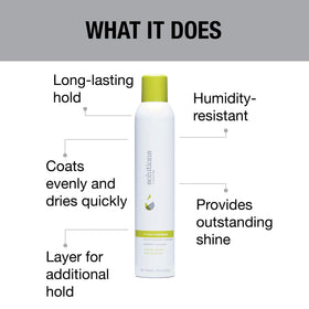 Great Clips Solutions Buildable Hairspray strong hold without stiffness.