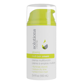 GREAT CLIPS Glossing Multi-Task Cream bottle for daily smoothing and frizz control.