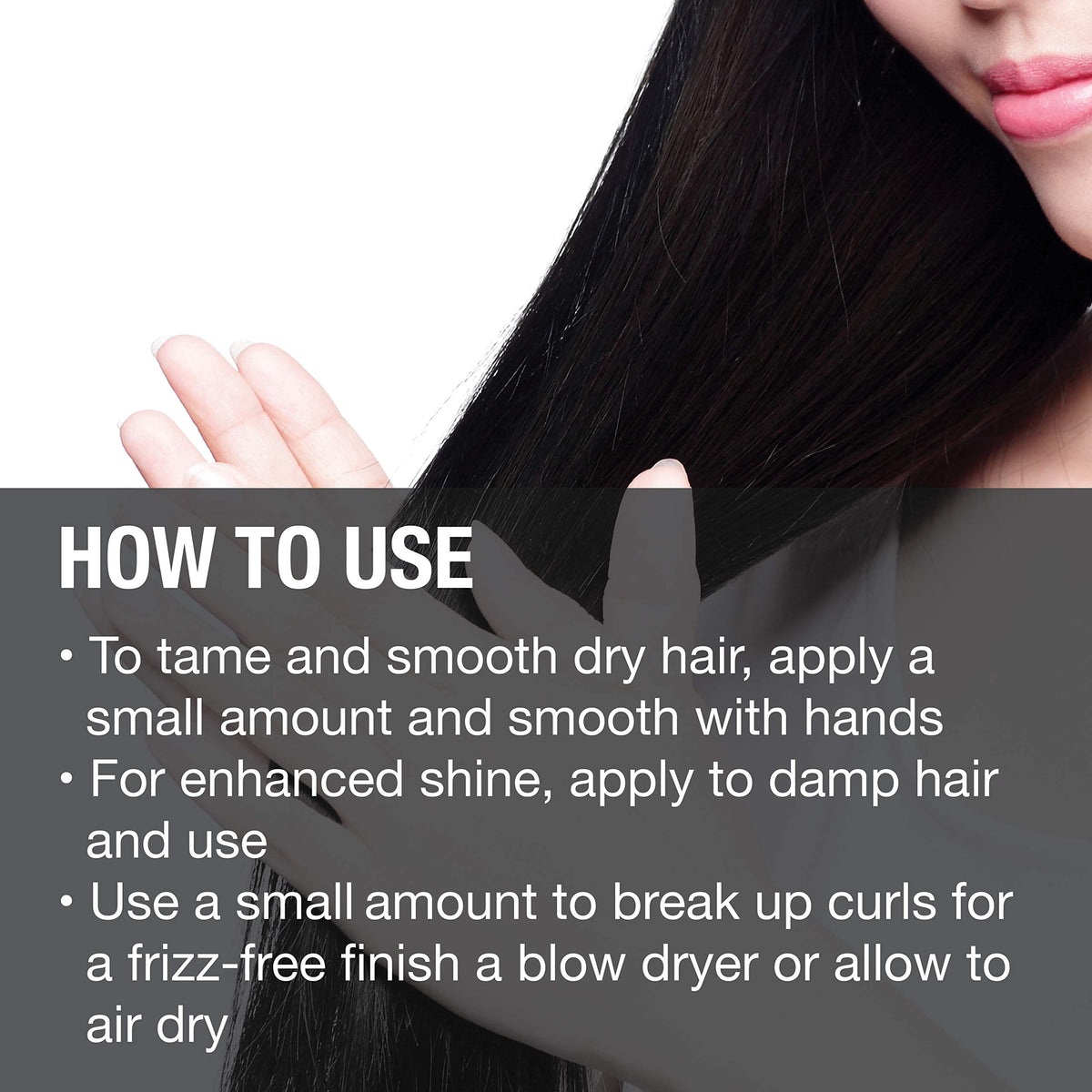 GREAT CLIPS Glossing Multi-Task Cream protects hair from heat during styling.