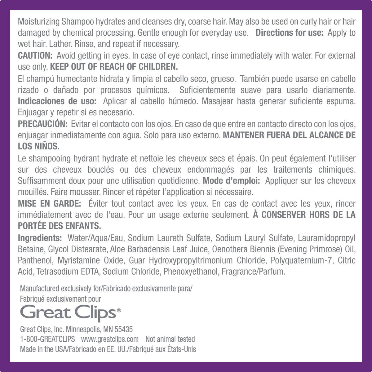 Great Clips Solutions Moisturizing Shampoo on a bathroom shelf encouraging daily care routine