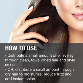 GREAT CLIPS Nourishing Oil on skin shows quick absorption for hydrated skin.