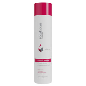 GREAT CLIPS Solutions Nourishing Shampoo bottle highlights argan oil for color-safe cleansing