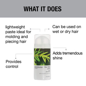 Great Clips Tea Tree Paste hair-shape hold for defined, polished looks.