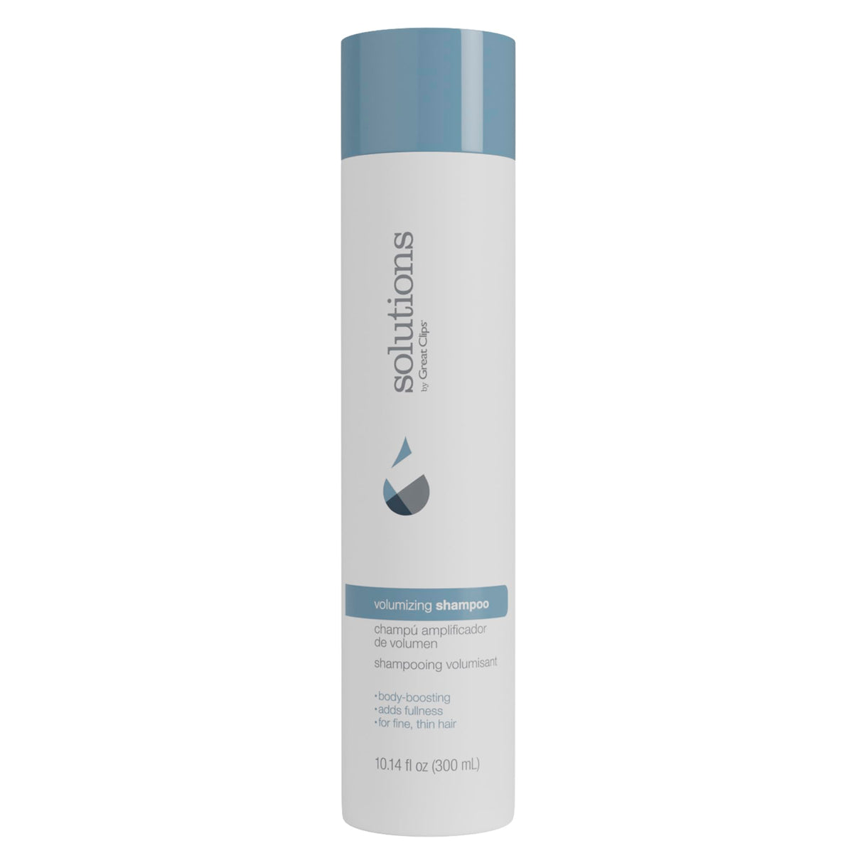 Great Clips Solutions Volumizing Shampoo bottle pour boosts volume for fine hair