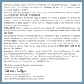 Great Clips Solutions Volumizing Shampoo scent refresh evokes lemongrass mood