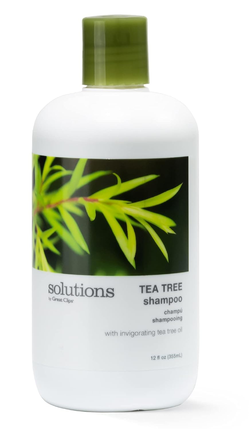 GREAT CLIPS Tea Tree Shampoo bottle pour for refreshing scalp hydration