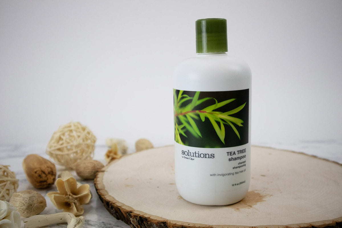 GREAT CLIPS Tea Tree Shampoo lather closeup boosts freshness and cleanliness