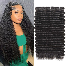 Great Grace Deep Wave bundles 16 inch show natural curl and versatile styling.
