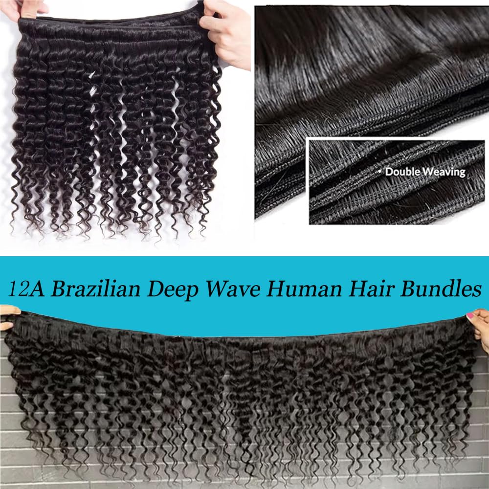 Great Grace Deep Wave bundles natural black color for seamless color matching.
