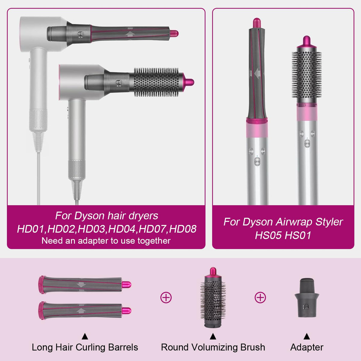 GreeSuit volumizing brush attachment adds root lift while drying for fuller hair