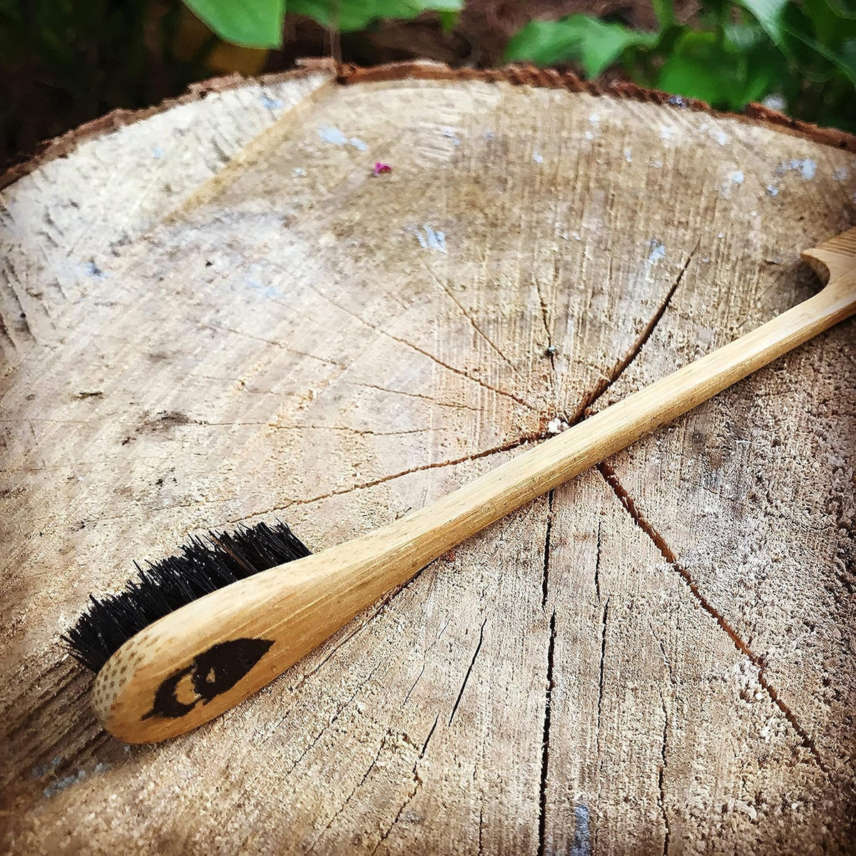 Green Beard Grmng mustache set in hand for daily use