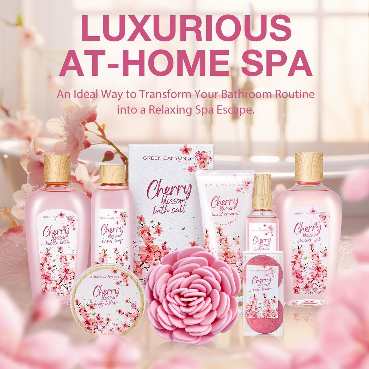 Green Canyon Spa hand soap cherry blossom for gentle cleansing