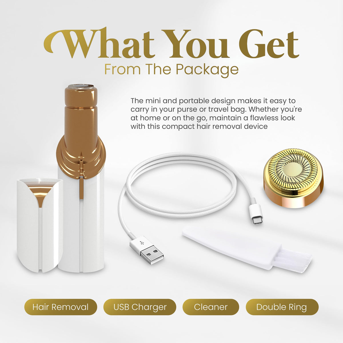 Green Cosmos bonus rotary shaver head expands versatile grooming options.