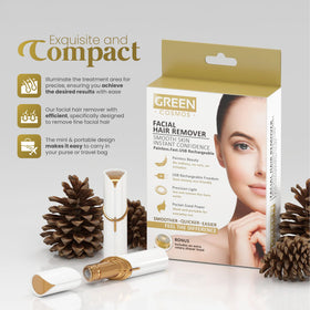 Green Cosmos precision light illuminates fine hairs for accurate removal.