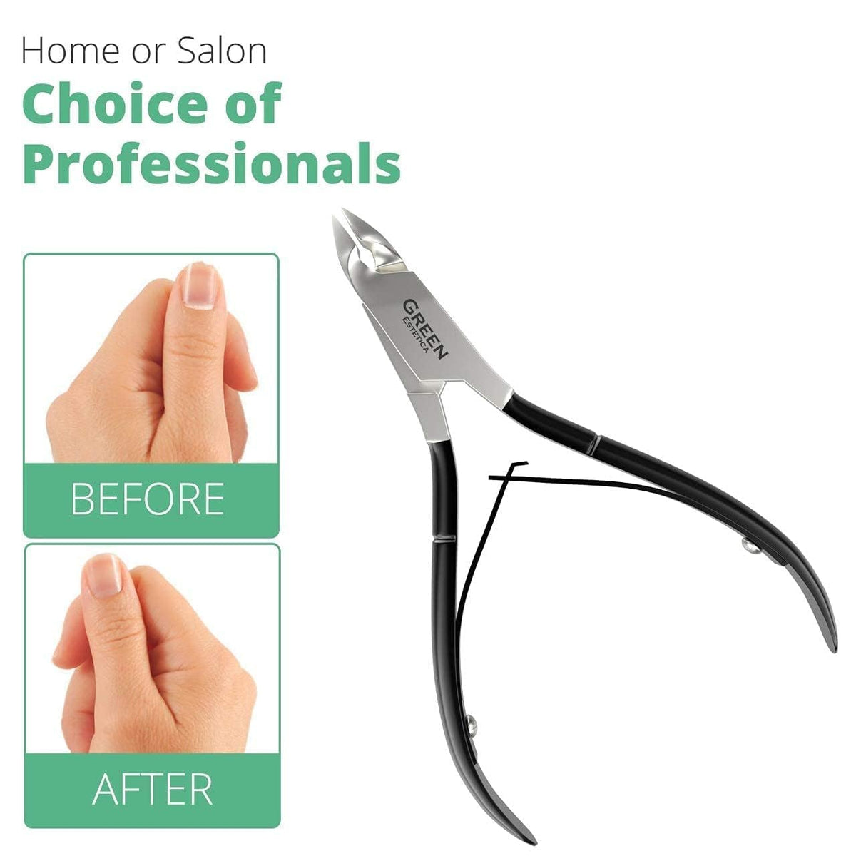 GREEN ESTETICA cuticle nipper 4.5 inches designed for precise cuticle trimming