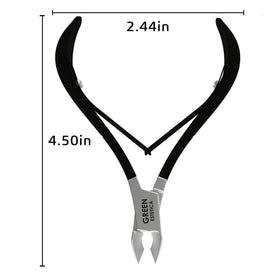 GREEN ESTETICA cuticle nipper blade closeup showing sharp edge for clean cuticle removal