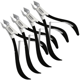 GREEN ESTETICA cuticle trimmer in black 4-pack set for precise cuticle care at home