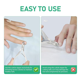 GREEN ESTETICA stainless steel polished blade, rust-resistant and easy to sterilize