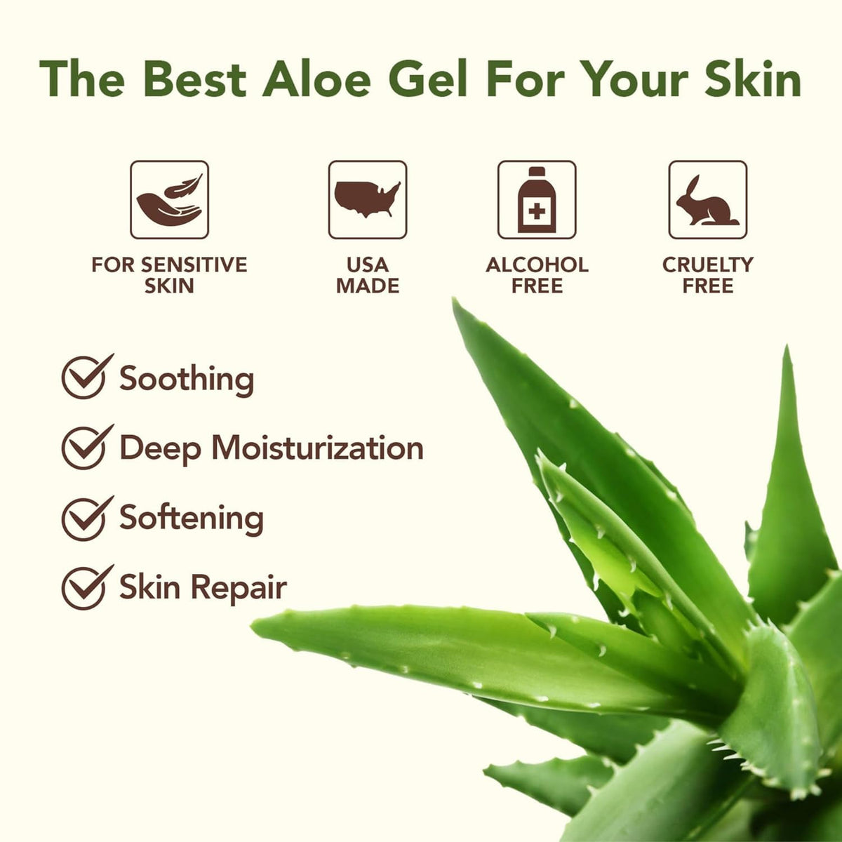 Close-up of Green Leaf Naturals Aloe Vera Gel showing cold-pressed purity