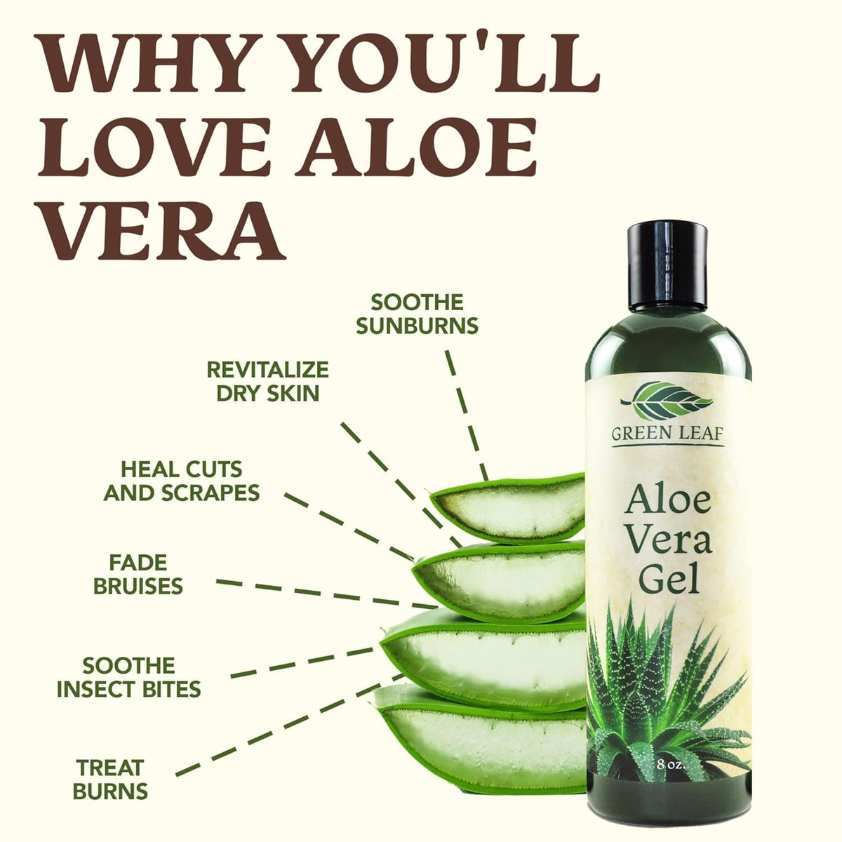 Green Leaf Naturals Aloe Vera Gel applied on skin for daily hydration