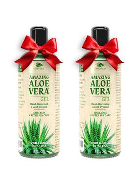 Green Leaf Naturals Aloe Vera Gel jar shows fresh texture and purity