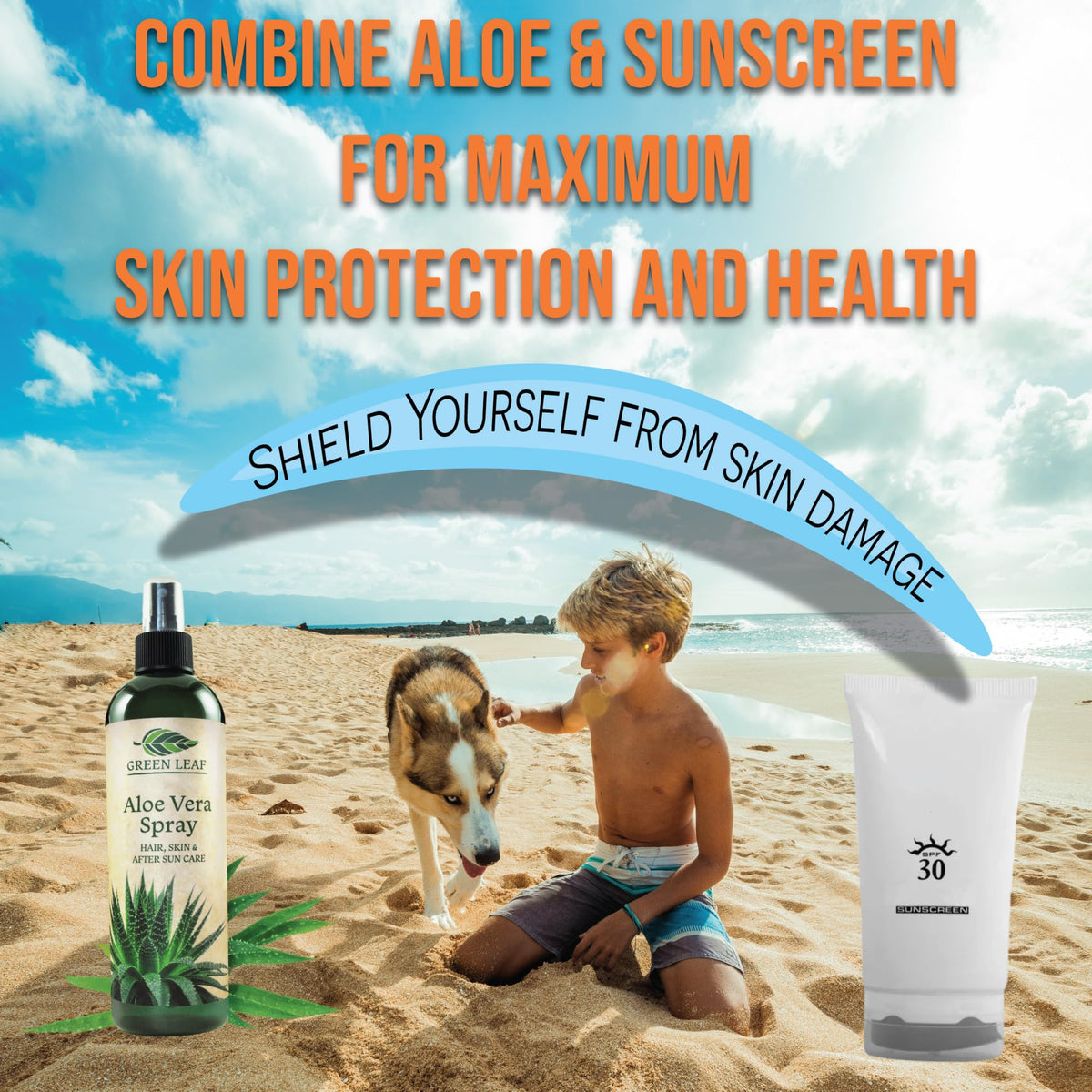 Green Leaf Naturals Aloe Vera Spray supports after sun routines