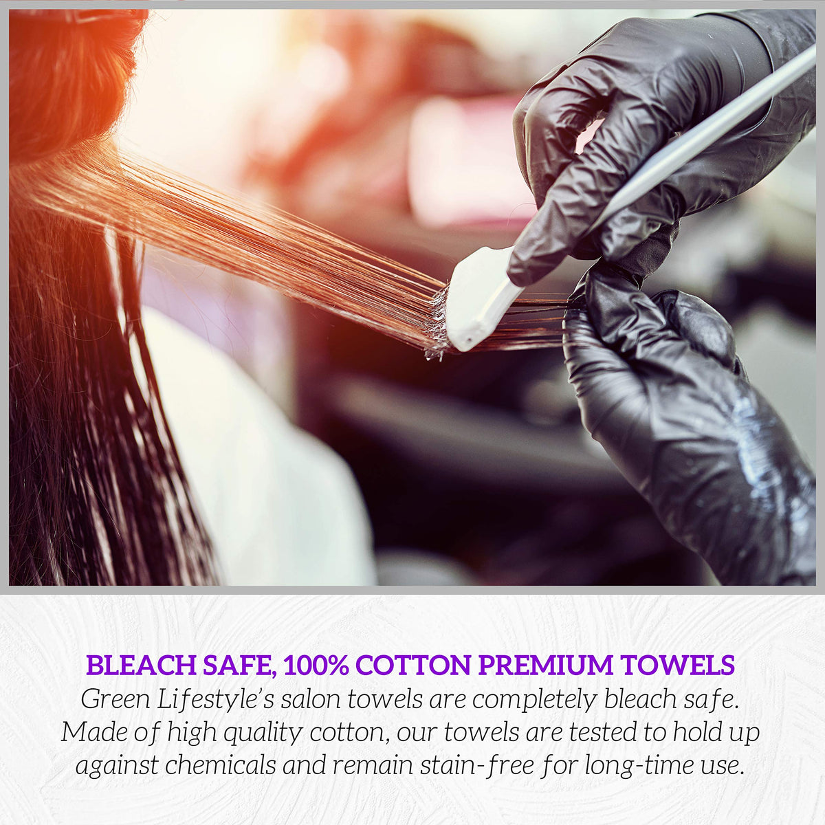 Green Lifestyle towel displaying bulk 24-pack convenience for businesses.