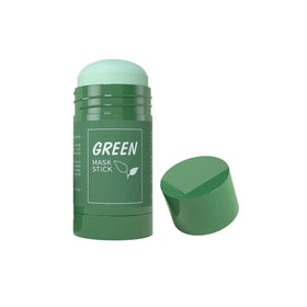 Green Mask Stick bottle top view demonstrates portable pore-cleansing convenience.