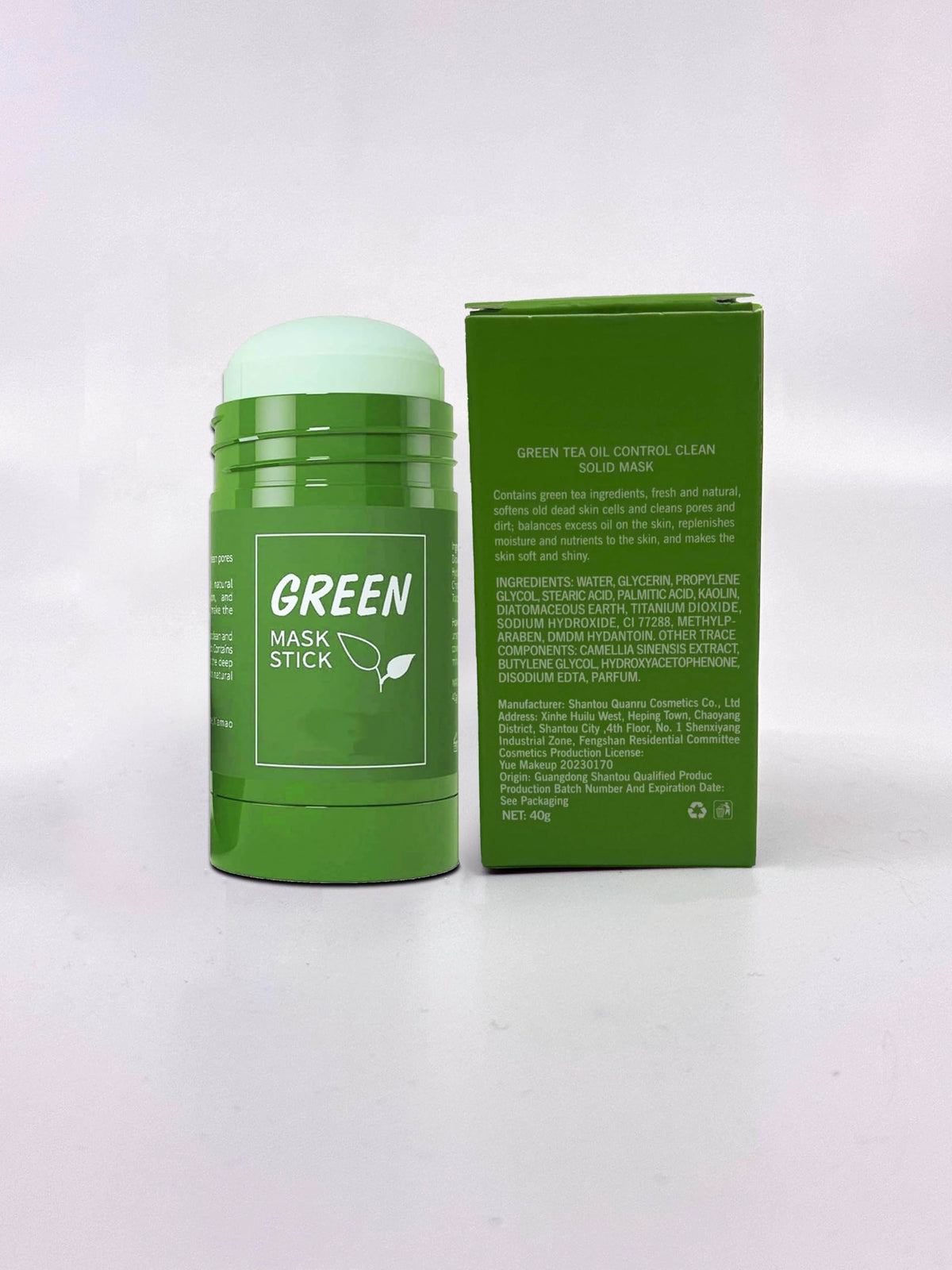 Green Mask Stick rotating head design enables easy, mess-free application.