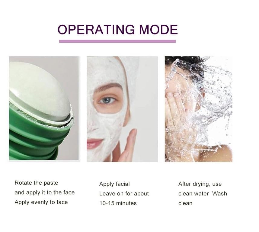 Green Mask Stick smooth clay texture for easy even application.