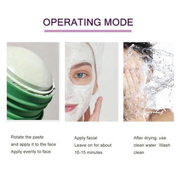 Green Mask Stick smooth clay texture for easy even application.