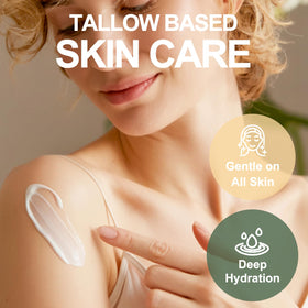 Creamy texture of GreenBliss lotion being massaged into skin