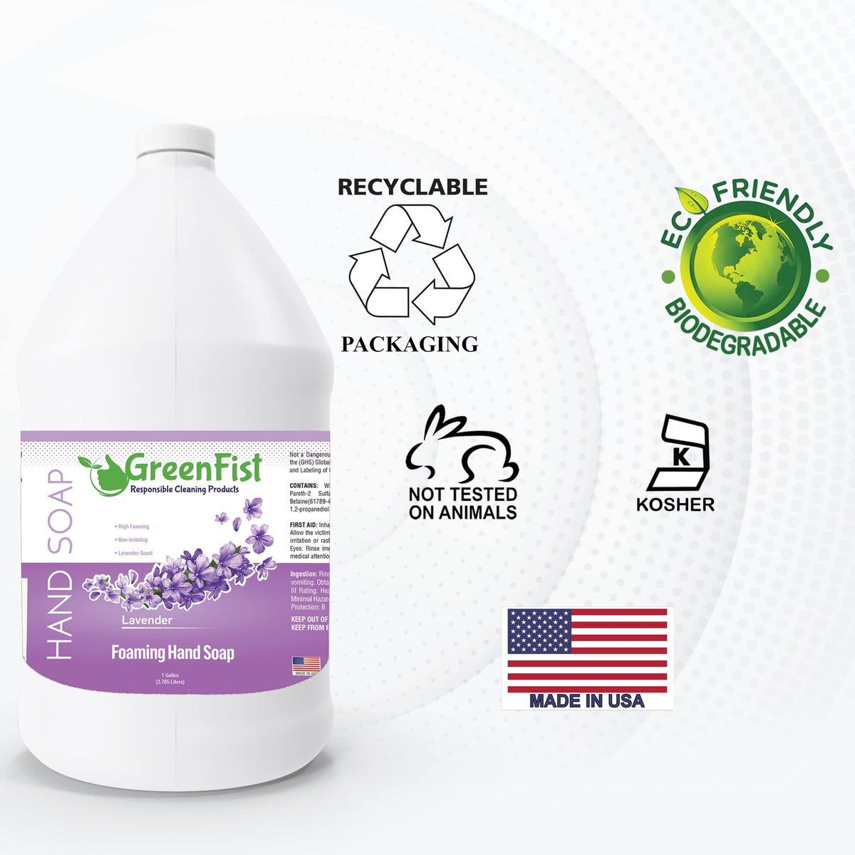 GreenFist eco packaging icon communicates recyclable packaging options.
