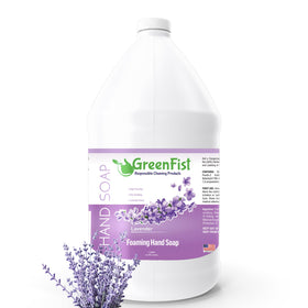 GreenFist lavender refill bottle offering gentle cleansing with moisturizing feel.