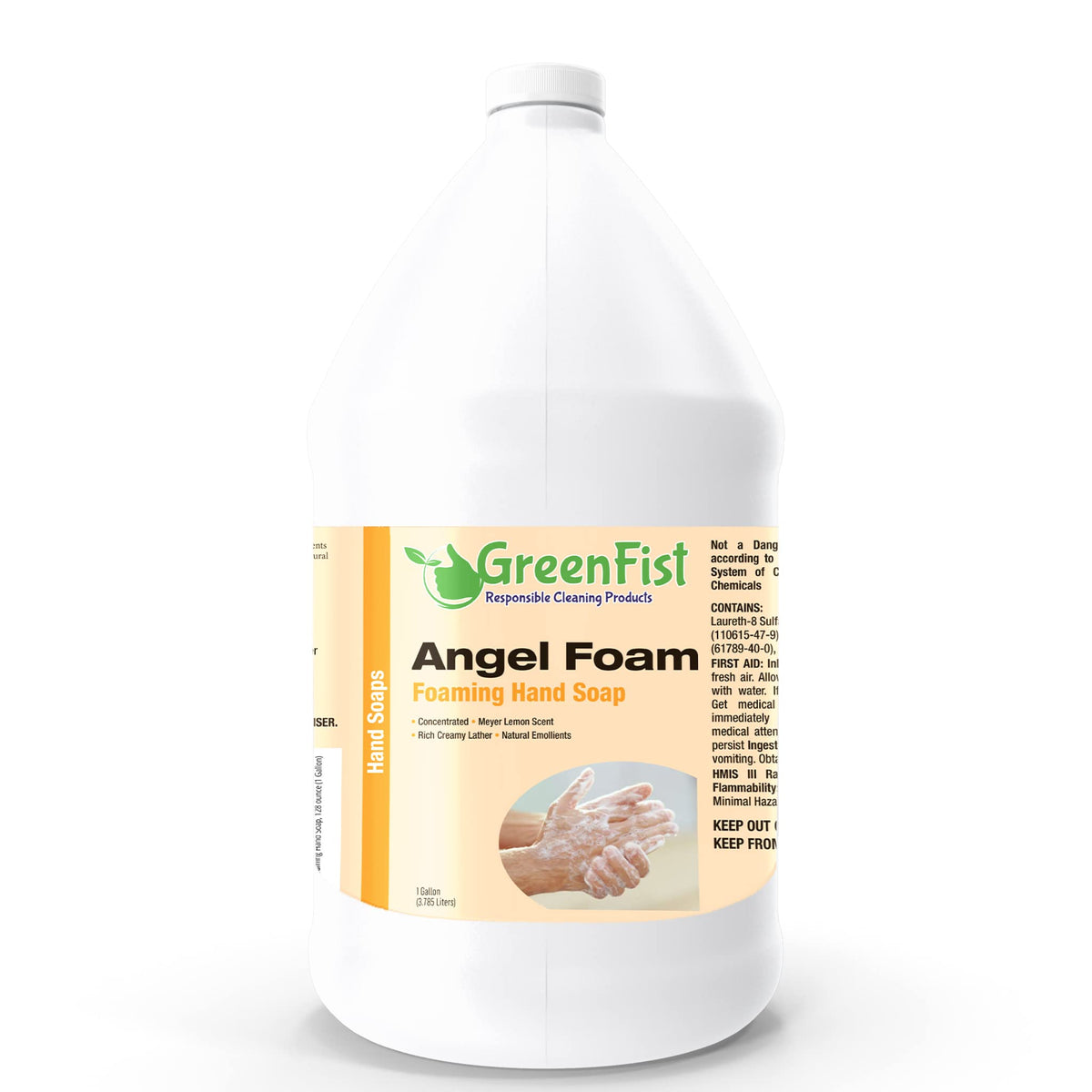GreenFist foaming hand soap refill lemon scent delivers quick, lasting lather for busy homes.