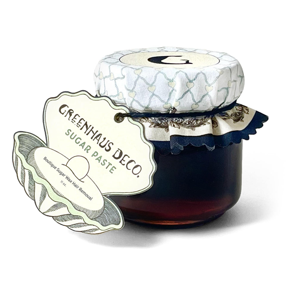 Greenhaus Deco sugar wax paste in an 11 oz jar for salon-style at-home hair removal