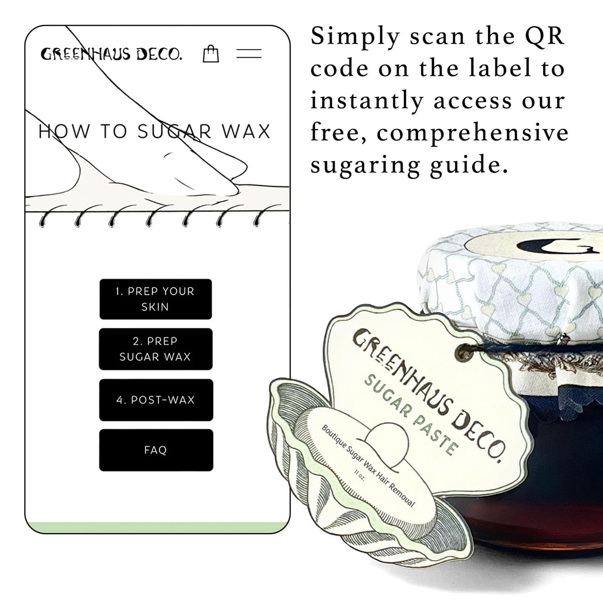 Greenhaus Deco sustainable glass jars and recyclable packaging highlight eco-friendly care