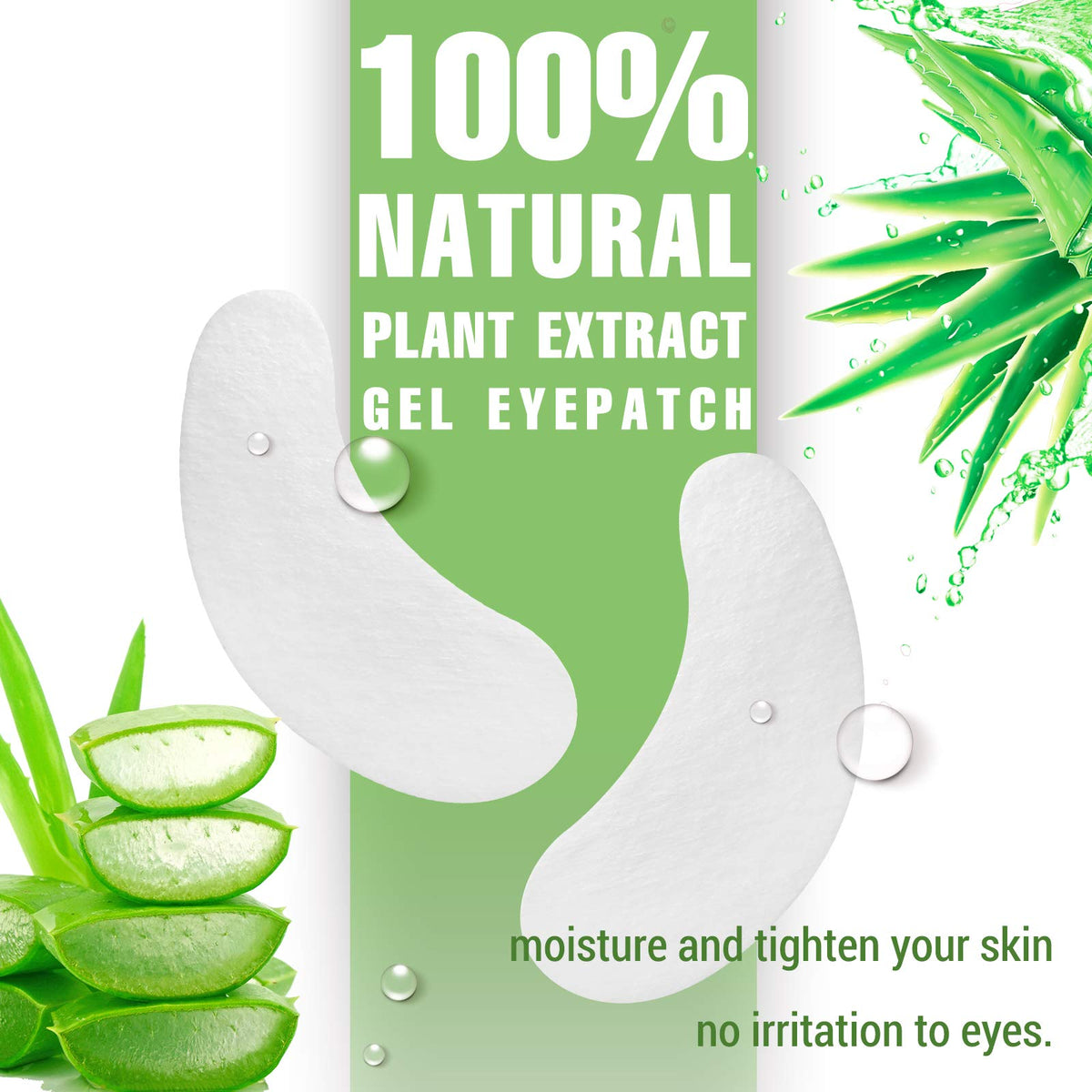 GreenLife hydrogel eye patches designed for secure placement during lash work.