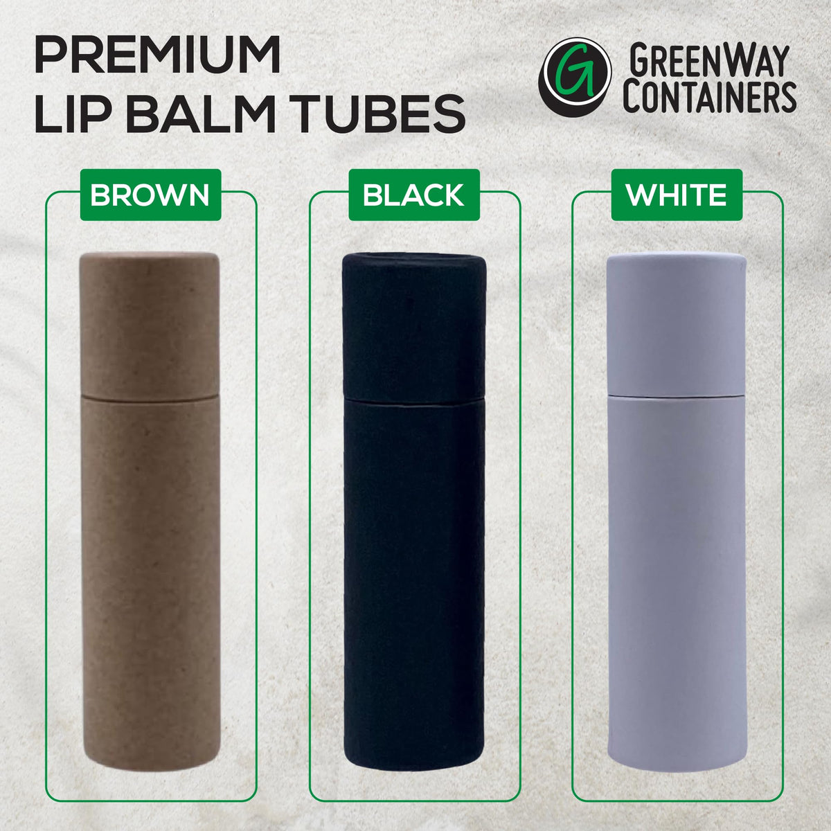 GreenWay eco-friendly packaging 25-pack option for cosmetic tubes