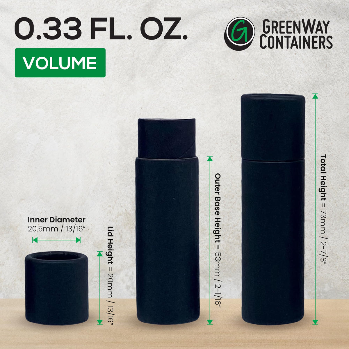GreenWay kraft paper tube inside view with white lining visible