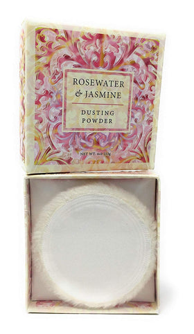 Greenwich Bay dusting powder puff included for easy, gentle application