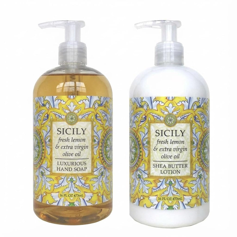 Greenwich Bay Sicily Soap bottle with vibrant lemon scent for refreshing cleansing