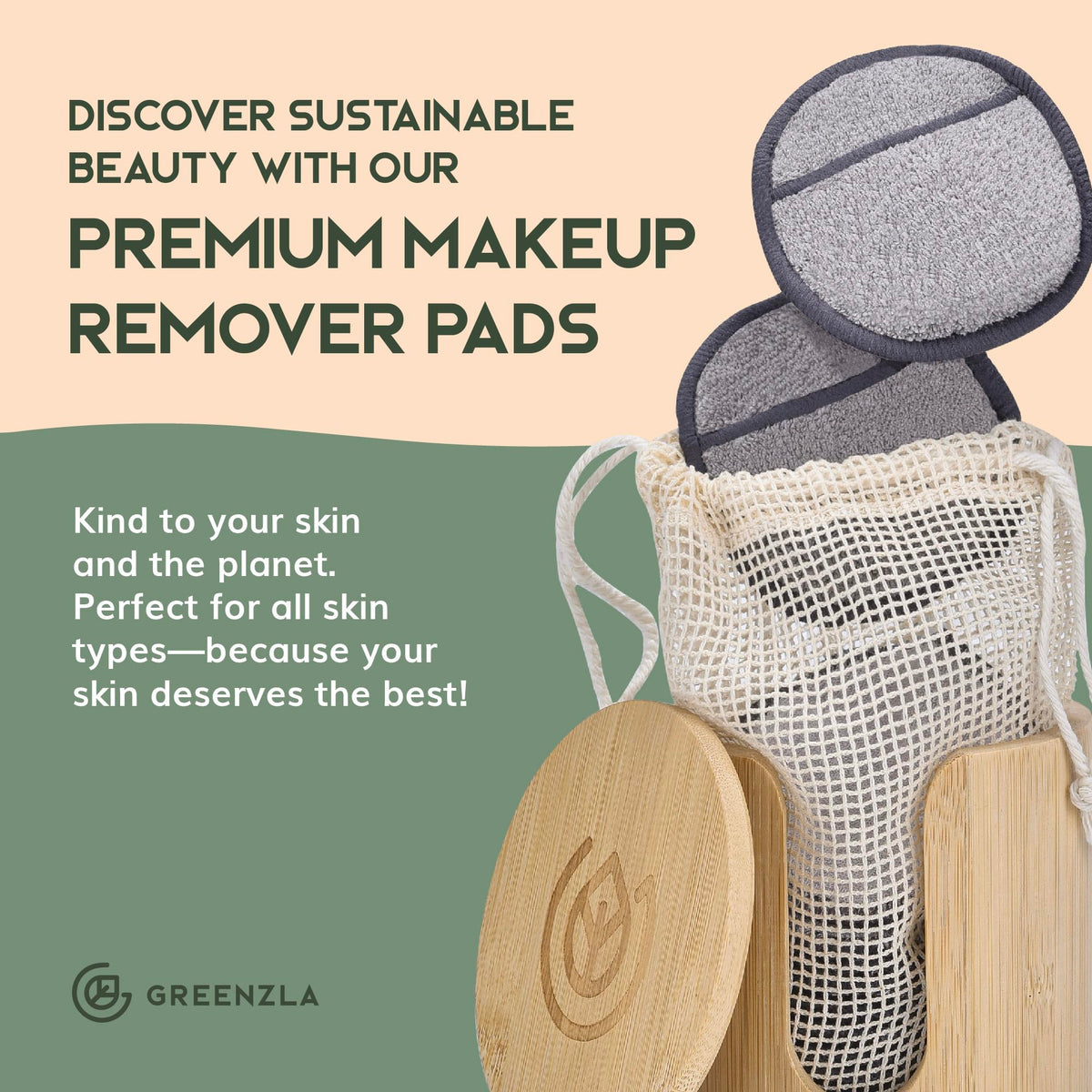 Greenzla bamboo storage holder keeps pads neatly organized and accessible.