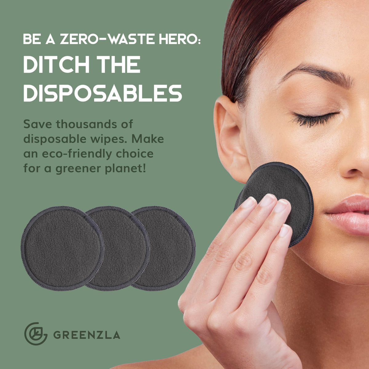 Greenzla cotton travel pouch keeps pads organized while traveling.