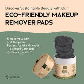 Greenzla sustainable skincare routine with reusable pads.