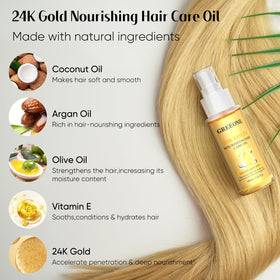 GREEONIL Hair Oil apply with hands for even distribution and shine