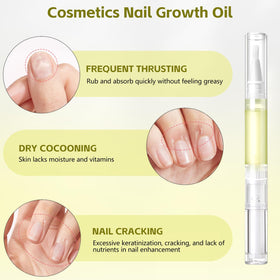 Grenben Nailz Growth Pen on hand shows quick-absorbing care.