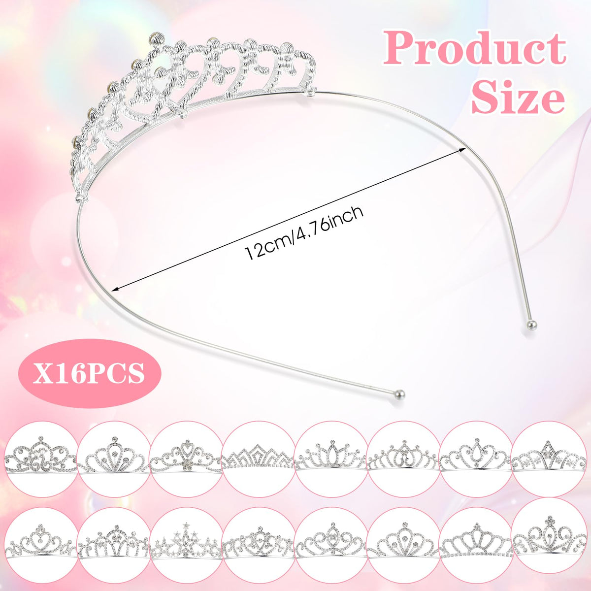 Grevosea princess crowns detail highlighting rhinestones for pageants.