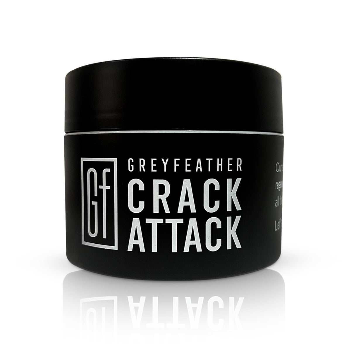 Greyfeather Crack Attack hand cream tube for fast-absorbing relief.
