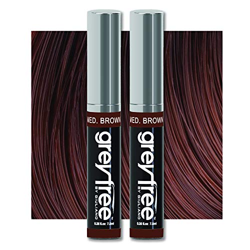 Greyfree root touch-up bottle application for fast, natural-looking gray coverage.